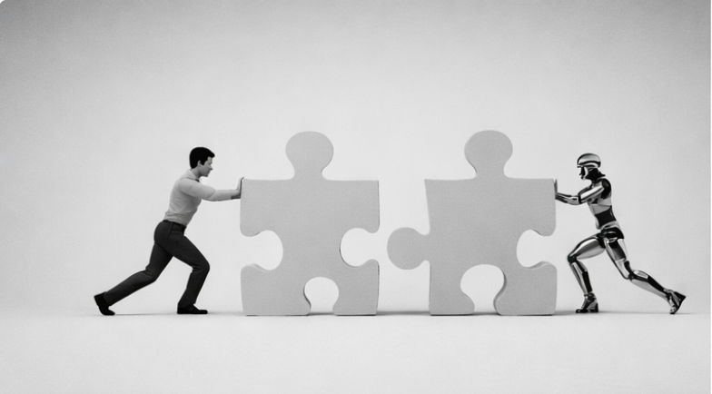Humans and intelligent systems working together to solve complex problems and expand human capability.