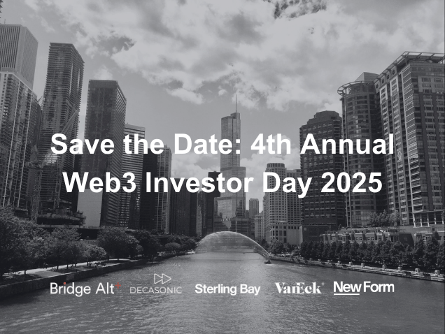 Save the Date: 4th Annual Web3 Investor Day 2025