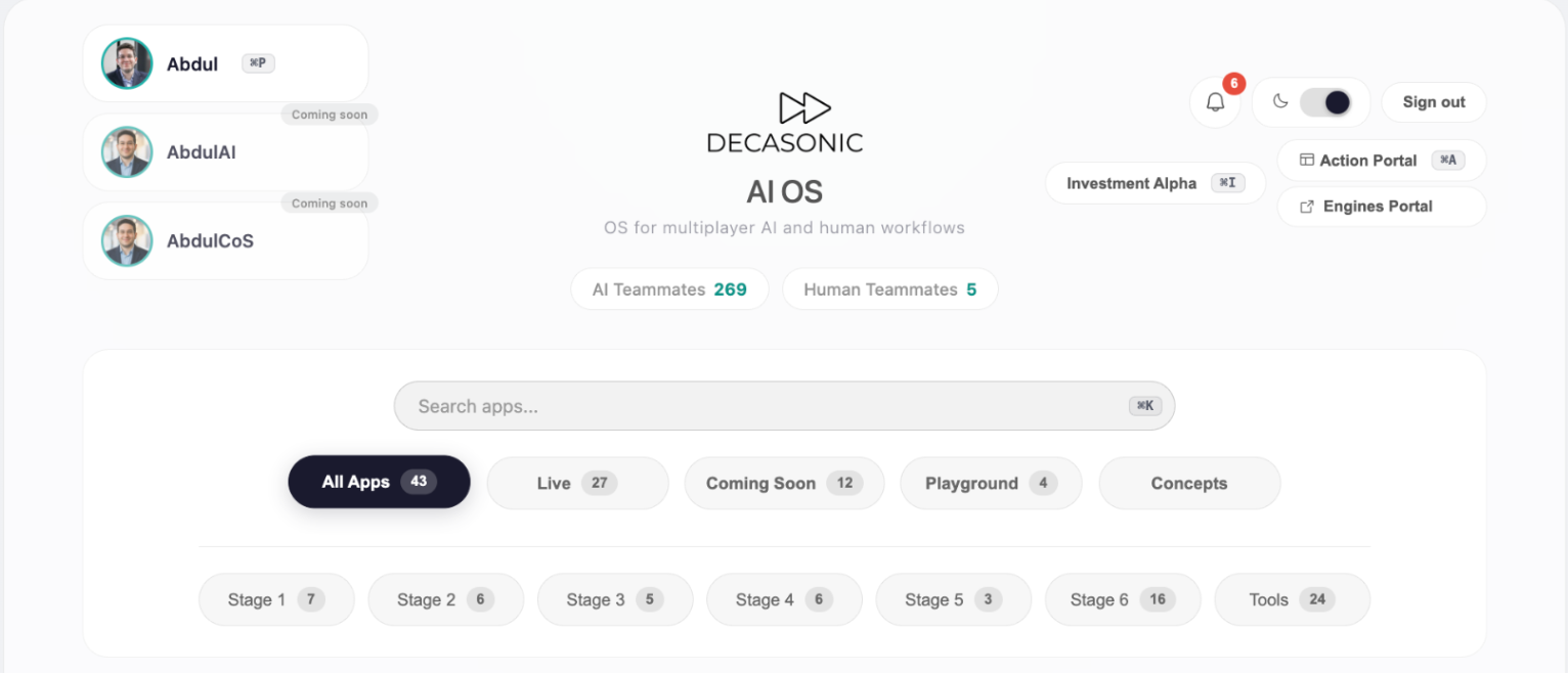 Decasonic's internal AI OS