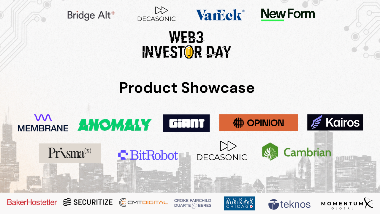 Web3 Investor Day 2026: Product Showcase